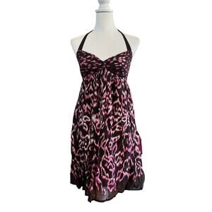 ANN TAYLOR LOFT empire waist halter dress 100% cotton lined size 2